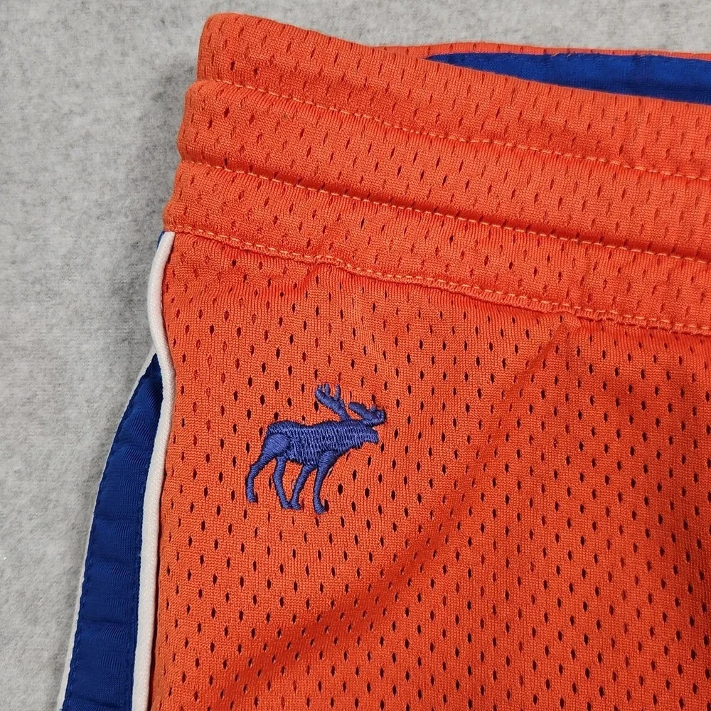 Vintage Abercrombie & Fitch Shorts Mens Small Orange Athlethic Basketball Mesh